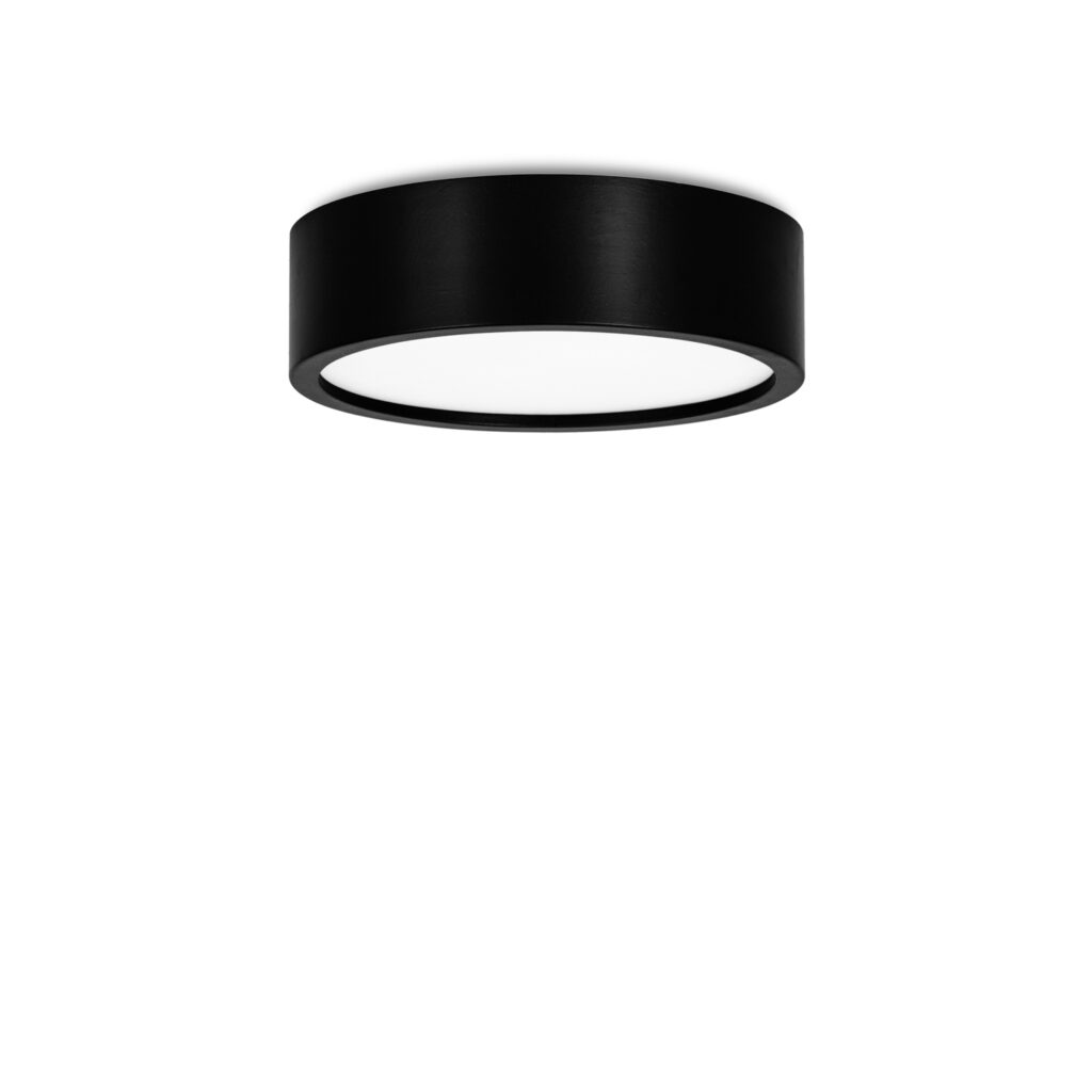 ZUWA ceiling and wall light M-size, black - HASKE Lighting